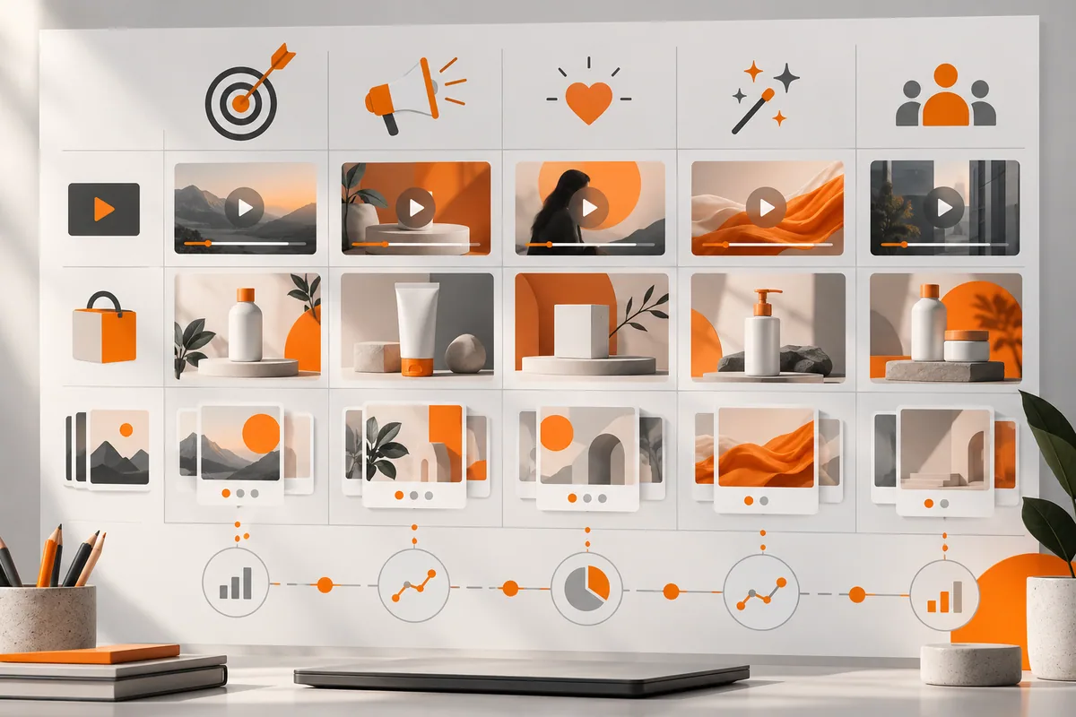 Conjunto de conceitos visuais distintos para anúncios conectados a uma campanha social.