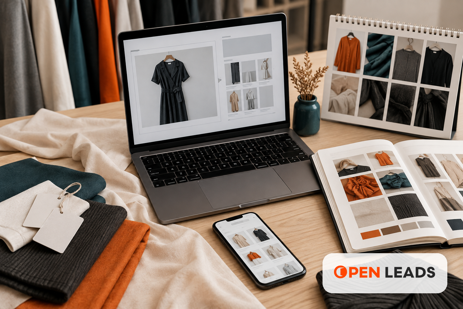 Ilustracao editorial sobre Criação de sites para lojas de moda com funil comercial e canais digitais